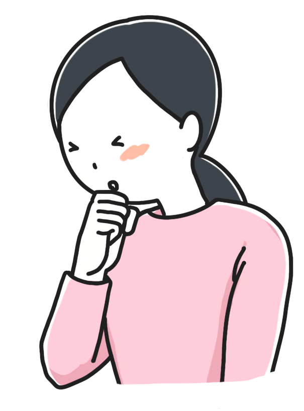 咳をする人のイラスト
