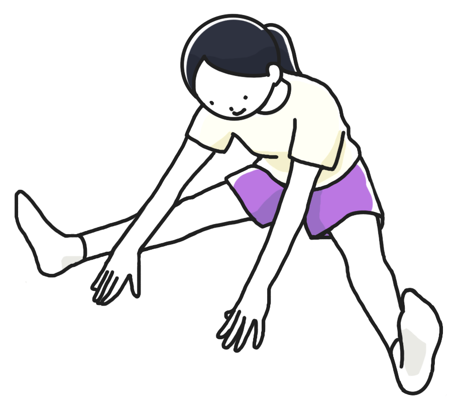 柔軟体操をする人のイラスト