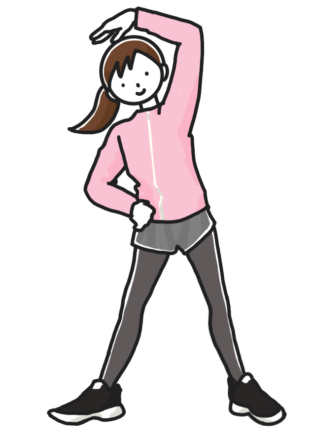 体操をする人のイラスト