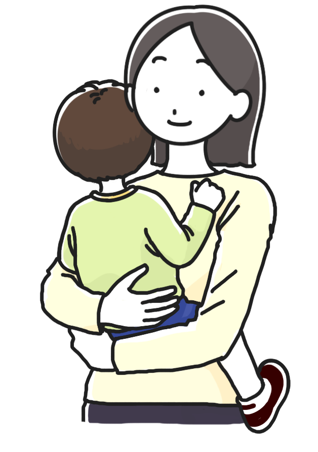 抱っこのイラスト