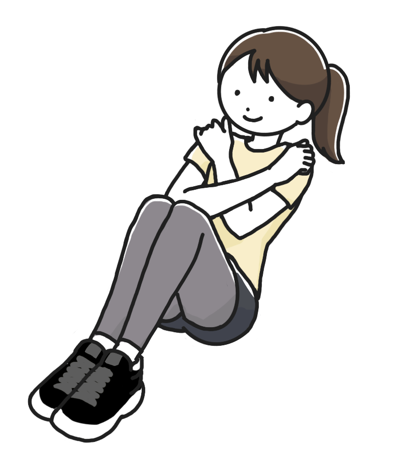 腹筋をする人のイラスト