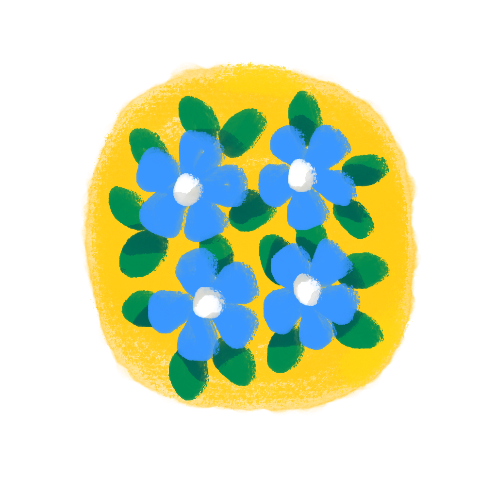 チロリアン風のお花のイラスト