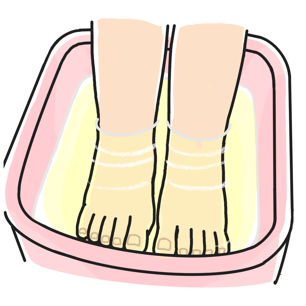 足浴のイラスト