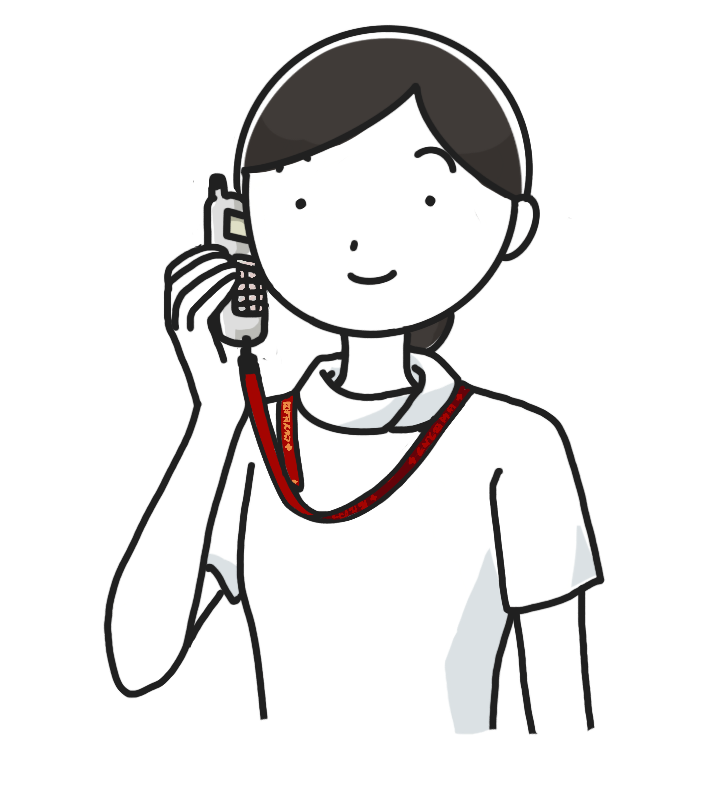 電話をする看護師のイラスト