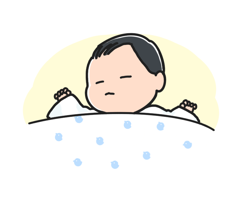眠る赤ちゃんのイラスト