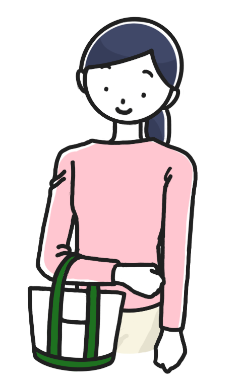 手提げカバンを持つ人のイラスト③