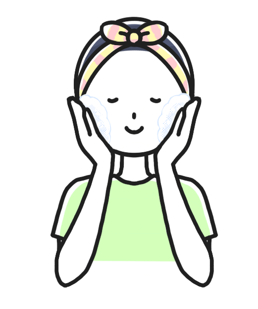 洗顔のイラスト