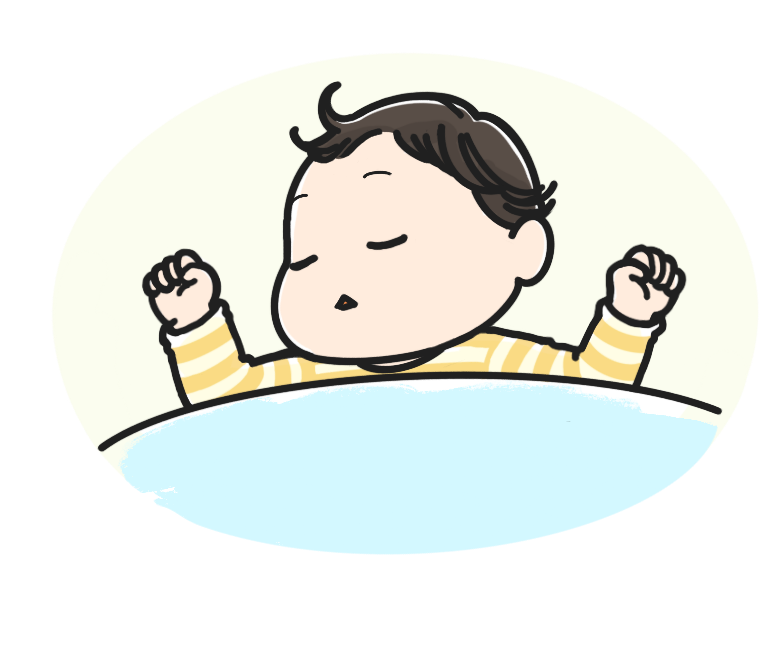 眠る幼児のイラスト