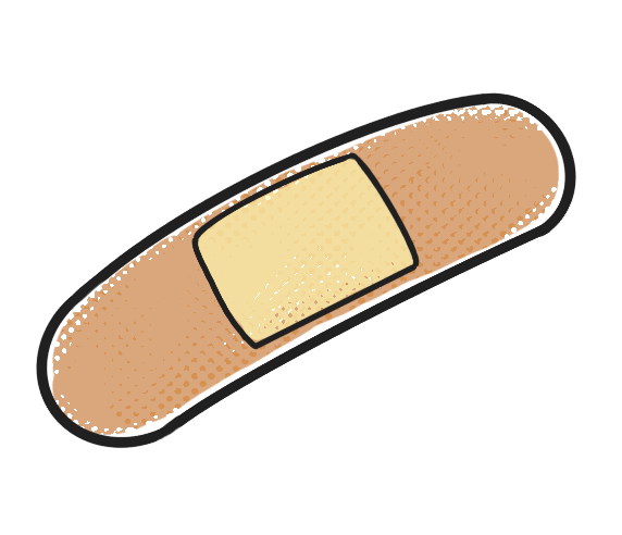 絆創膏のイラスト