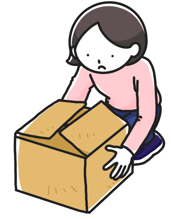 重い物を持ち上げる人のイラスト